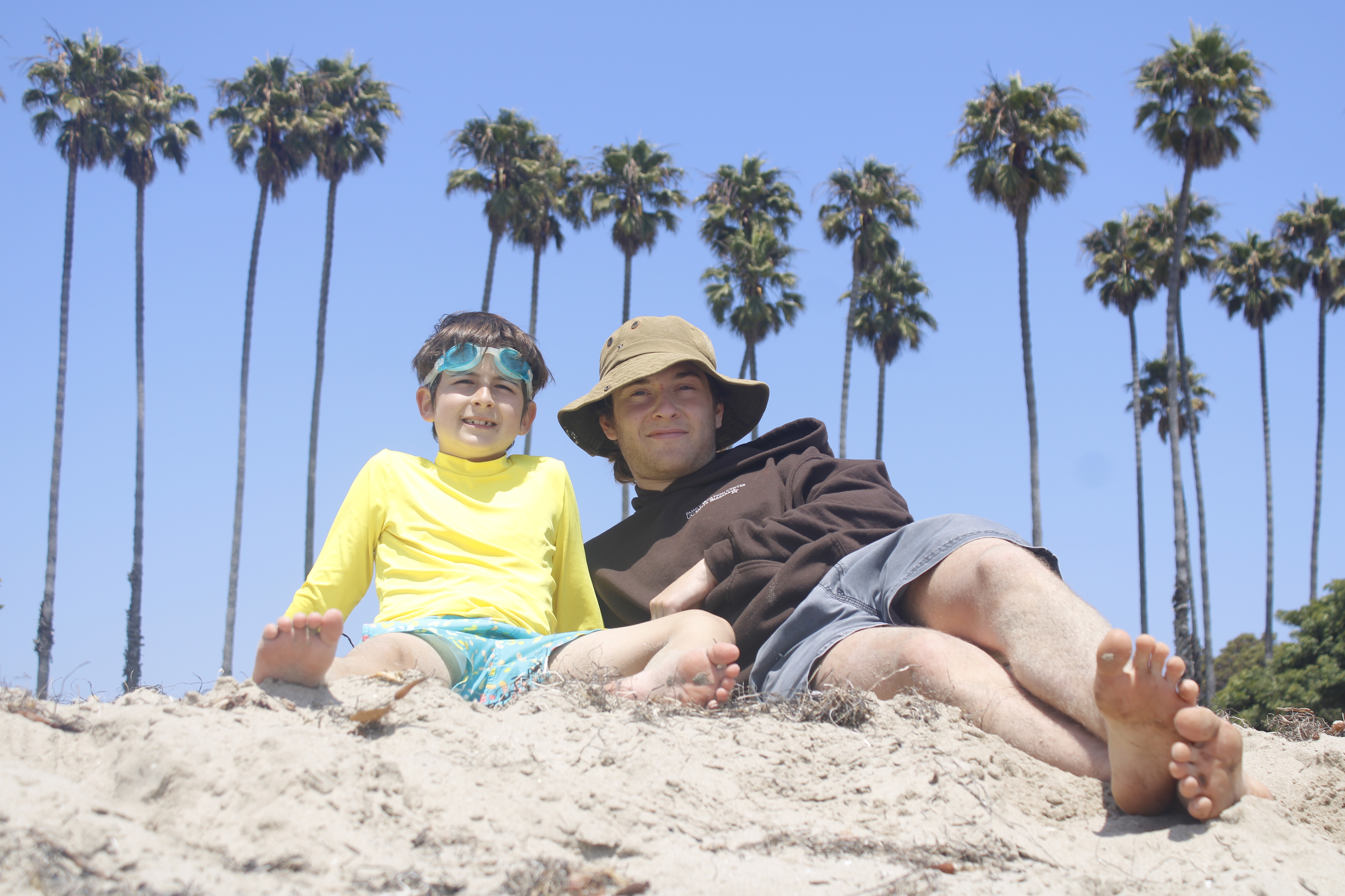 boys at the beach